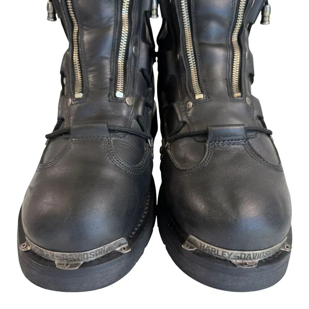 Harley-Davidson Brake Light Flash Men's Black Motorcycle Riding Boot Size 14M